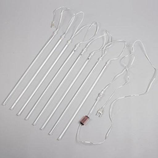 Гирлянда «Сосульки» 2.5×0.5 м, IP65, прозрачная нить, 288 LED, свечение мульти с эффектом стекания, 12 В