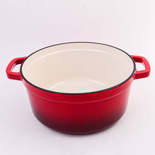 40636 Кастрюля чугун 6,2 л эмаль/покрытие красная MB (х2) - Mayer&boch фото 3