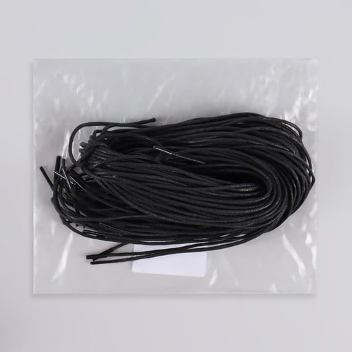 Цена за 25 шт. Шнурки для обуви, пара, круглые, вощёные, d = 2,5 мм, 60 см, фасовка 25 шт, цвет чёрный - Simaland фото 5