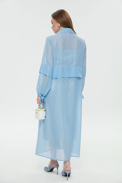 Платье NIKVA н944-10 голубой  фото 6
