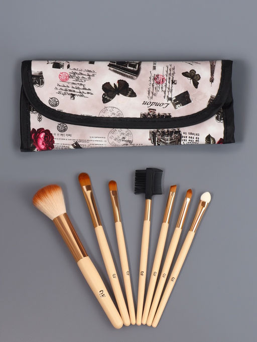 Набор кистей для макияжа PASTEL BLUSH, 7 шт., в чехле