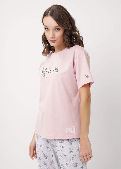 CLE LP15-1171/1 Набор одежды жен. розовый/меланж св.серый - Clever wear фото 3