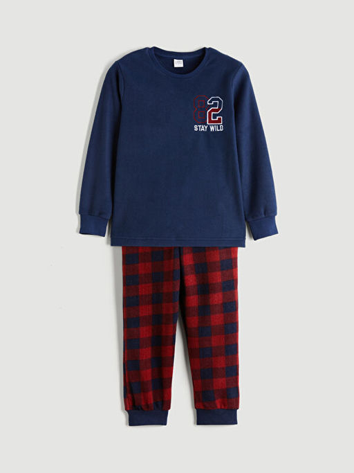 Bisiklet Yaka Polar Erkek ?ocuk Pijama Tak?m?