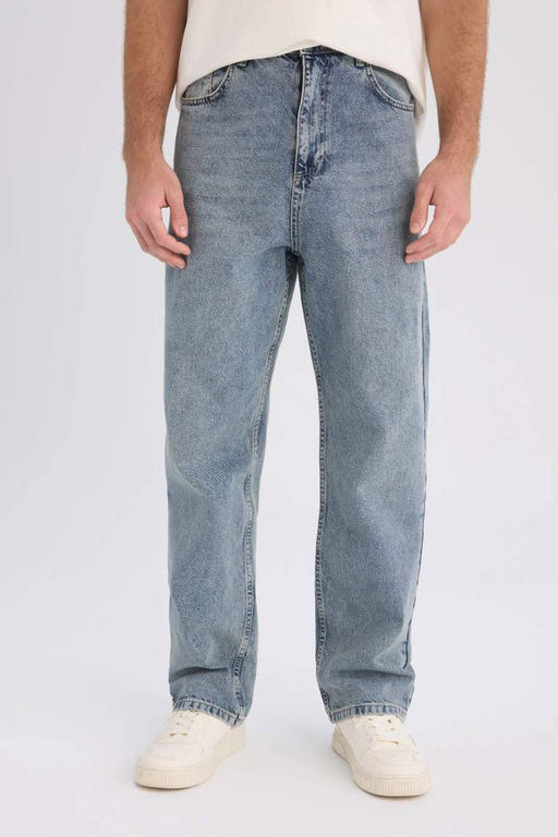 Baggy Fit Genis Kal?p Normal Bel Genis Paca Jean Y?kamal? Pantolon - Defacto фото 2