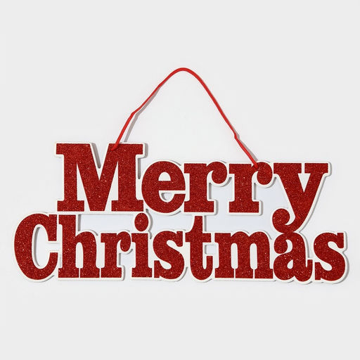 Новогоднее украшение настенное Mery Christmas, подвеска, 18,7х45 см