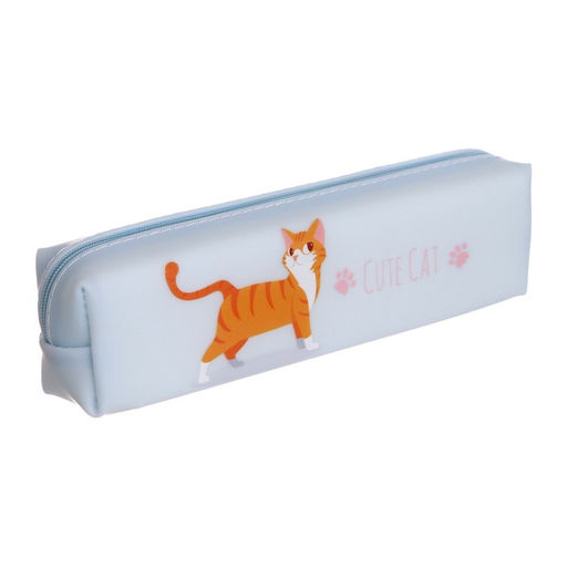 Пенал школьный на молнии «Кошечка», МИКС