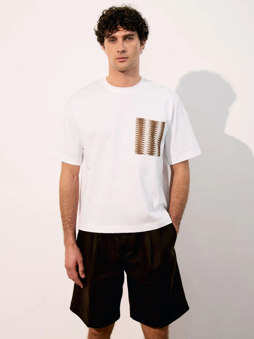 Футболка с декоративным карманом / Zarina  фото 6