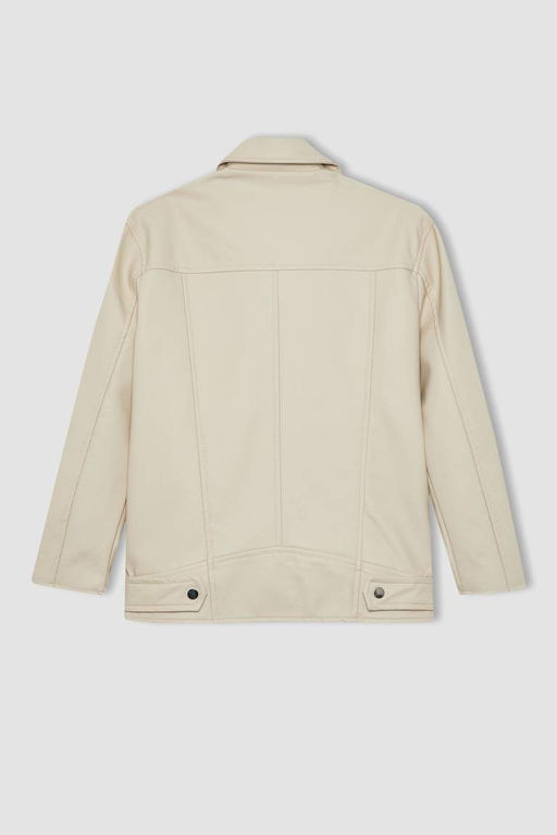 Водоотталкивающая куртка с воротником для девочек, пальто - Defacto фото 10