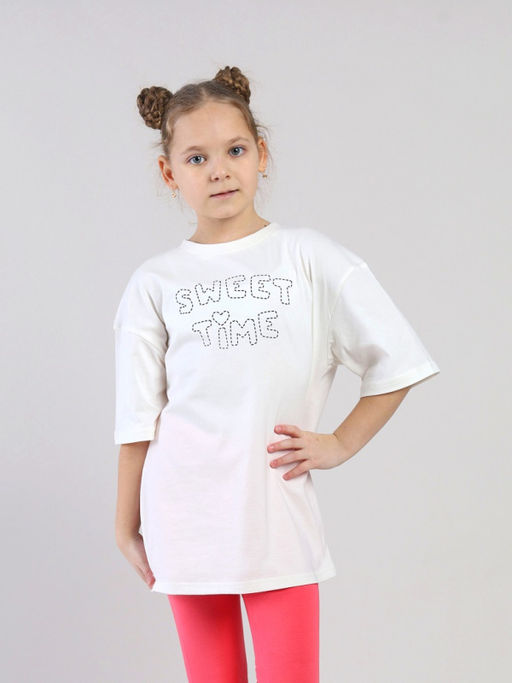 CRB wear / CSJG 64024-21-433 Футболка для девочки,экрю/Ex.Cherubino