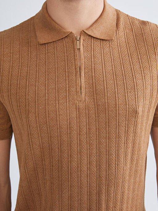 Polo Yaka K?sa Kollu Erkek Triko Kazak