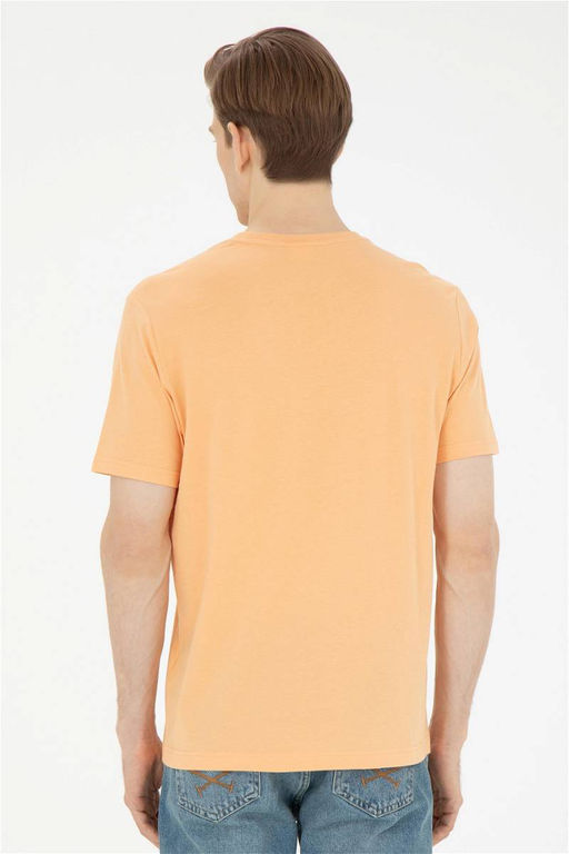 Мужская оранжевая базовая футболка - U.s. polo assn фото 5
