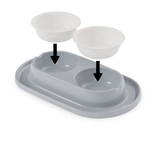 Миска для животных 0,3л двойная на подставке М8495 М8496 - Альтернатива фото 5