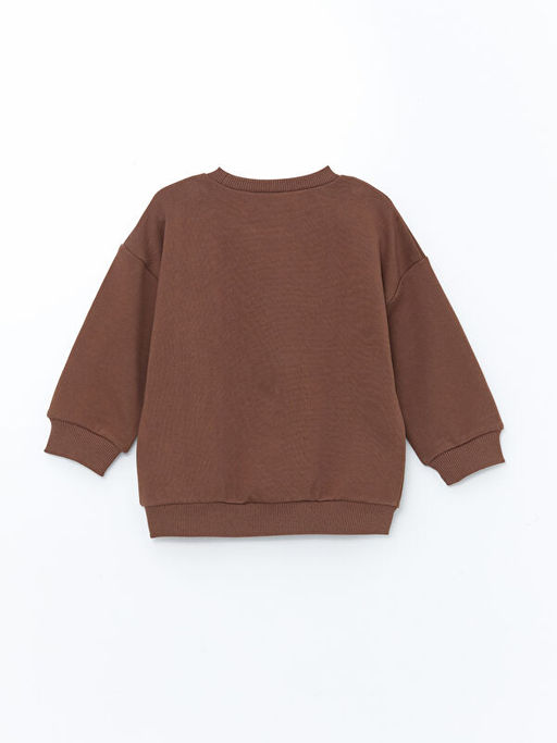 Bisiklet Yaka Uzun Kollu Bask?l? Erkek Bebek Sweatshirt ve E?ofman Alt 2li Tak?m - Waikiki фото 3