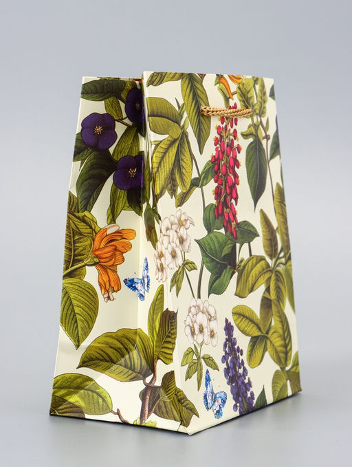 Цена за 4 шт. Пакет подарочный ламинированный Ботанический сад 11.5?14.5?6.5 см