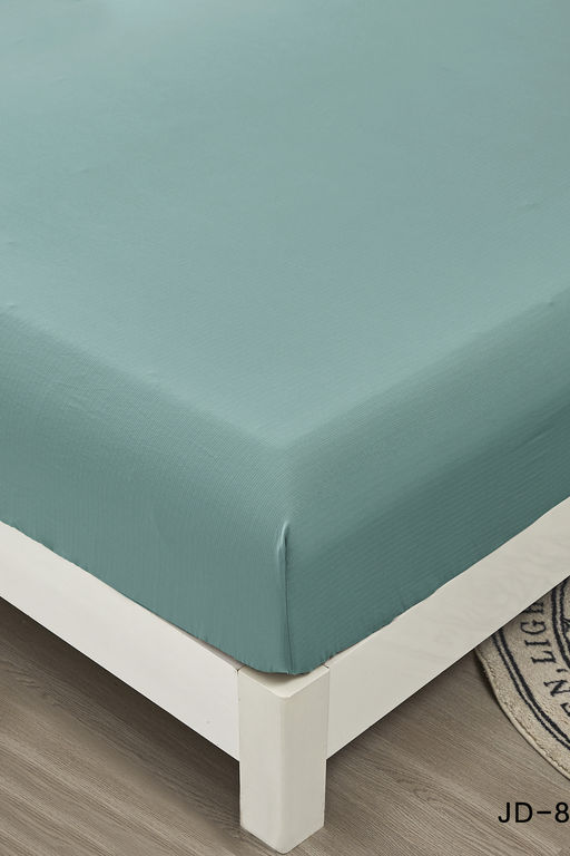 Комплект постельных принадлежностей, простыня на резинке Борт 25 + 2 наволочки 50*70 изумруд