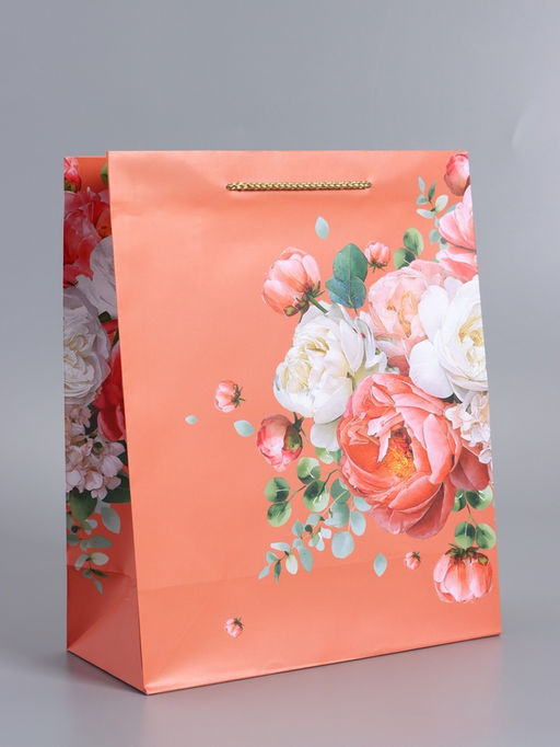 Пакет подарочный ламинированный «Нежность», 26×12×32 см