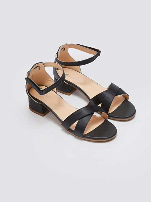 ?apraz Bantl? C?rt C?rtl? K?z ?ocuk Topuklu Sandalet