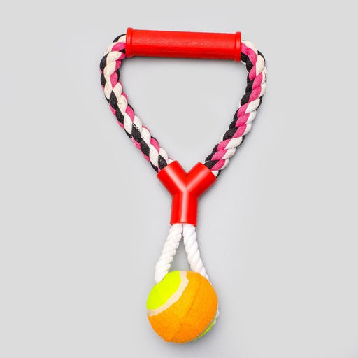 Игрушка тренировочная канатная Качель с мячом, до 160 г, до 27 см, микс цветов - Пижон фото 3