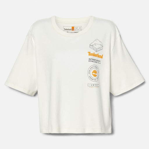 Женская футболка Timberland TIMBERF GRAPHIC TEE белая фото 6