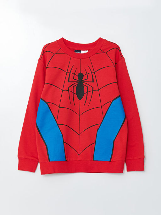 Bisiklet Yaka Spiderman Bask?l? Uzun Kollu Erkek ?ocuk Sweatshirt ve E?ofman Alt? - Waikiki фото 2