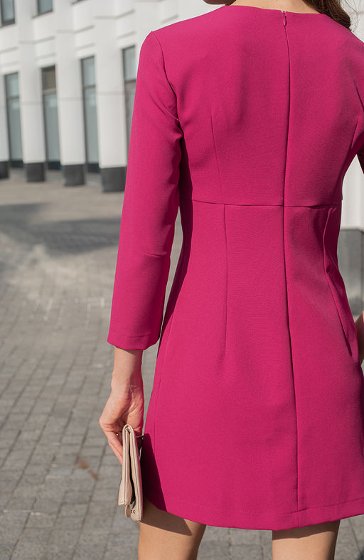 Платье мини фуксия - Donna saggia фото 6