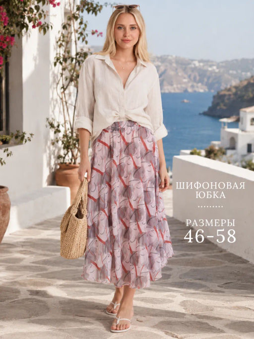 шифоновая юбка - Трика фото 10