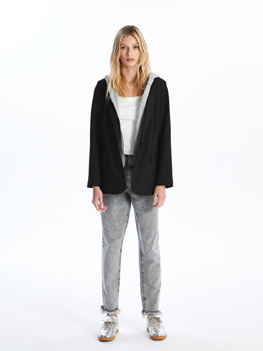 Kap??onlu Kad?n Blazer Ceket