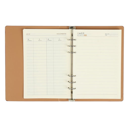 Органайзер на кольцах Престиж А5, 92 листа, в линейку, обложка кожзам, МИКС - Calligrata фото 8