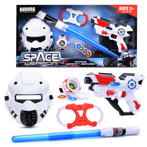 Набор оружия 836-12 "Планетный патруль" (свет, звук) на батарейках, в коробке