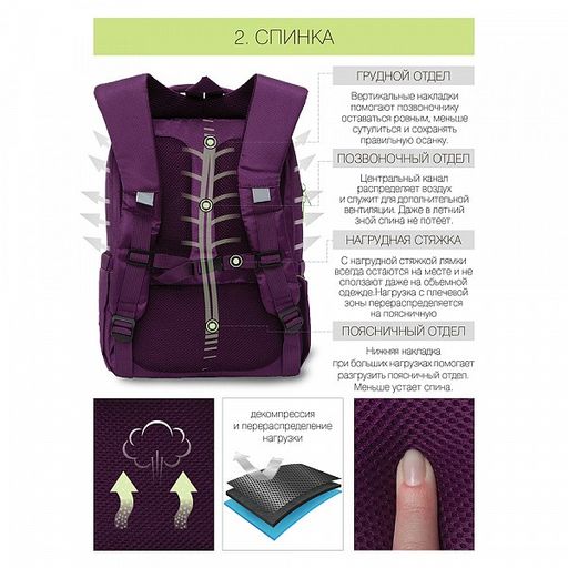 RG-166-3 Рюкзак школьный - Grizzly фото 23