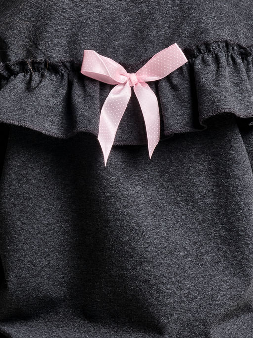 Лонгслив для девочки UD 6944 черный меланж - Mini maxi фото 5