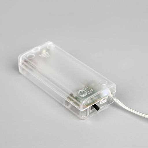 Гирлянда Нить 2 м, роса с насадками Звезда, IP20, серебристая нить, 20 LED, свечение белое, 2 режима, ААх2 - Luazon lighting фото 5