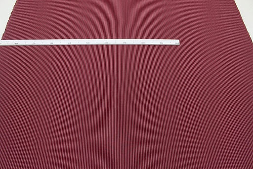 Пестрядь Средняя полоска на бордово-вишневом, ш.1.4м, хлопок-95%, п/э-5%, 140гр/м.кв - Купава фото 3