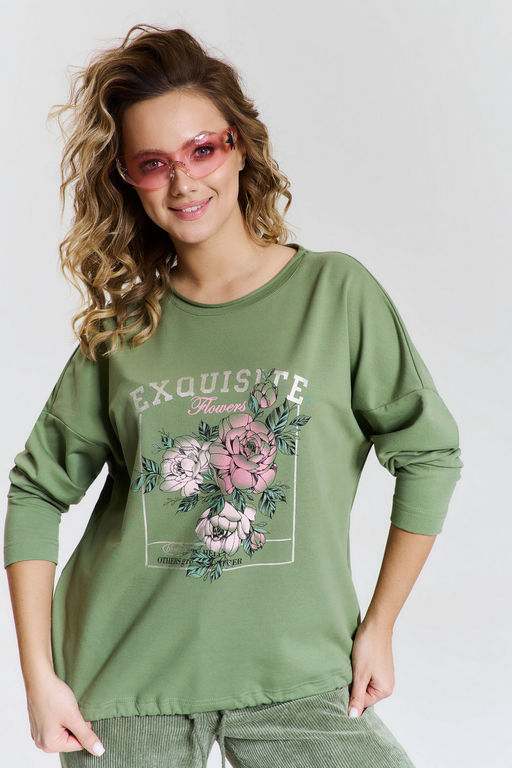 Джемпер AVE RARA 2179 хаки  фото 4