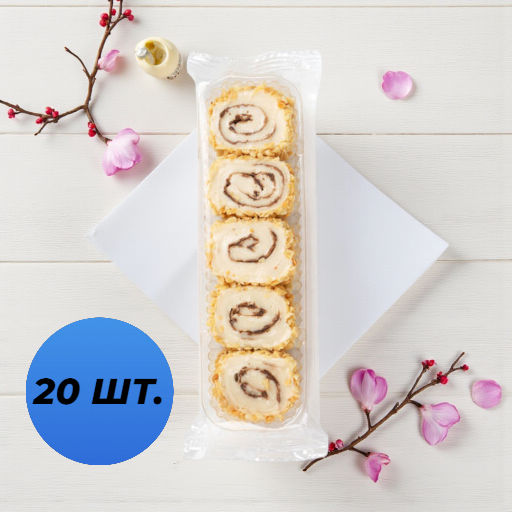 Рулеты с арахисом, 20шт*60г, 1200г