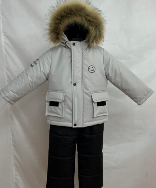 Комплект (куртка+п/комб.) ясель., 2 сл. GRAFELITE, флис подкл., опушка искусств, ткань: мембрана