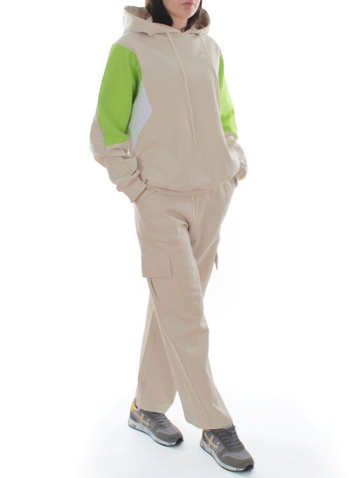 3156/3157 BEIGE/LT. GREEN Костюм спортивный женский (95% хлопок, 5% эластан)