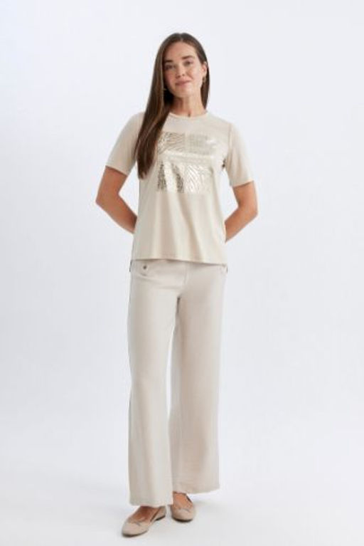Wide Leg Pantolon Genis Bol Paca Basic Duz Dugmeli Cepli