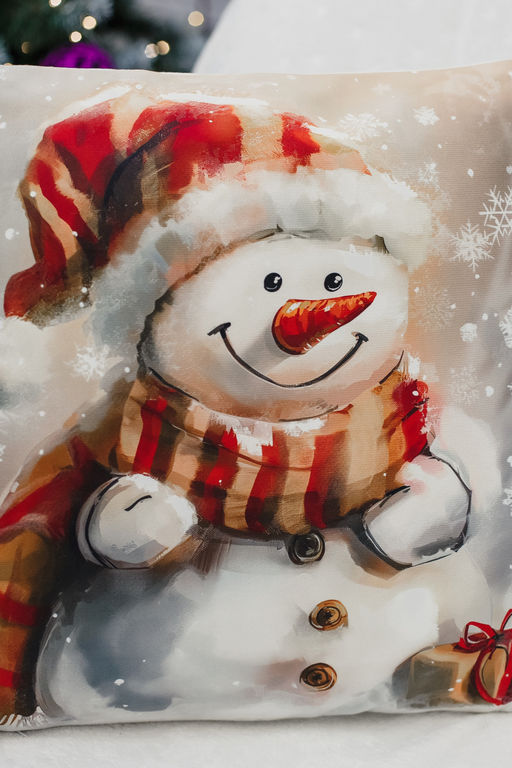 Наволочка декоративная новогодняя 2 шт 3D эффект велюр