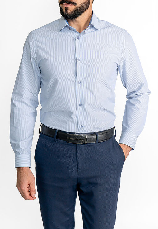 Сорочка мужская длинный рукав GREG 221/139/MAK/ZN/1