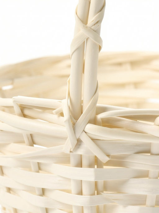 Корзина плетёная для хранения Matu, с ручкой, лоза, белая, набор 3 шт.