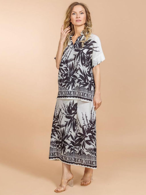 Костюм юбка и блузка (вискоза,лен) №25-209-1 (Лето-2025) - Ганг фото 4