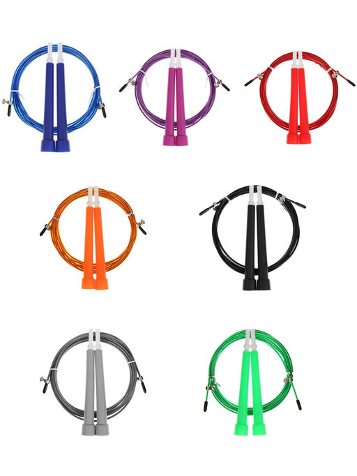 Скакалка спортивная ONLYTOP, 3 м, регулируемая, скоростная, с подшипником, цвет МИКС