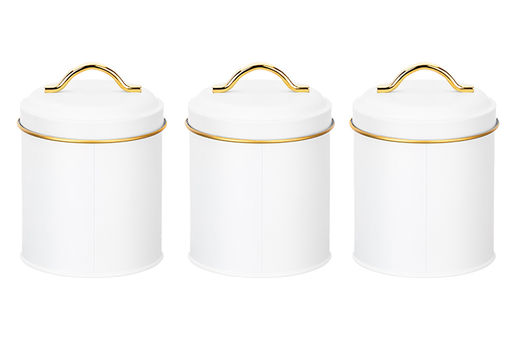 Набор 3 банок для сыпучих продуктов 1,1 л 11,7*11,7*15,5 см Tea, coffee, sugar+крышки с ручк, круг - Elan gallery фото 13