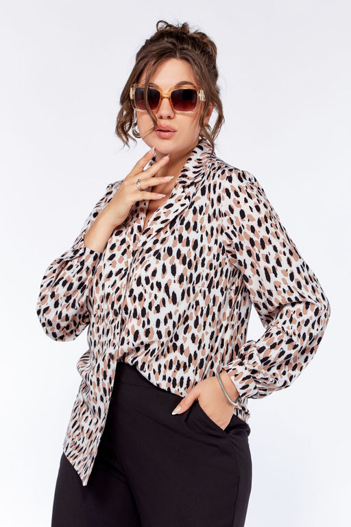 Блуза Swallow 803.2 черный+серебряный узор фото 733