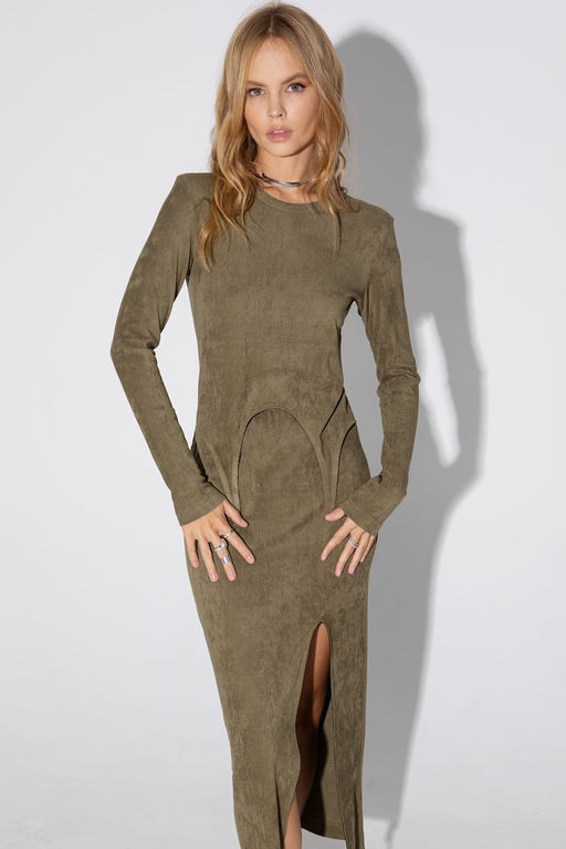 Платье Pirs 5072 хаки  фото 4