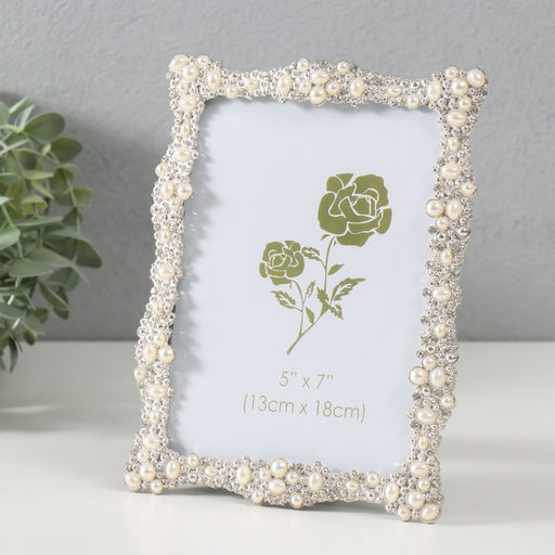 Фоторамка для фото 10×15 см «Бабочки и стрекозы», металл, стразы