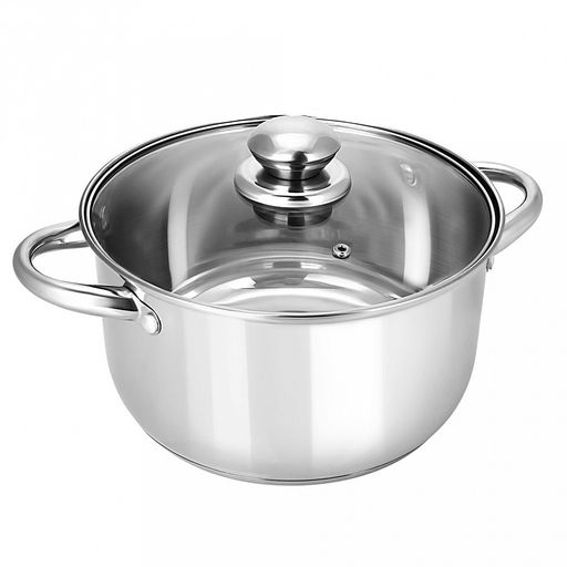 Кастрюля из нержавеющей стали Greta 1,7л, д13,5см, h9,6см, s0,4см, стеклянная крышка, Appetite (Китай) - Домашняя мода фото 2