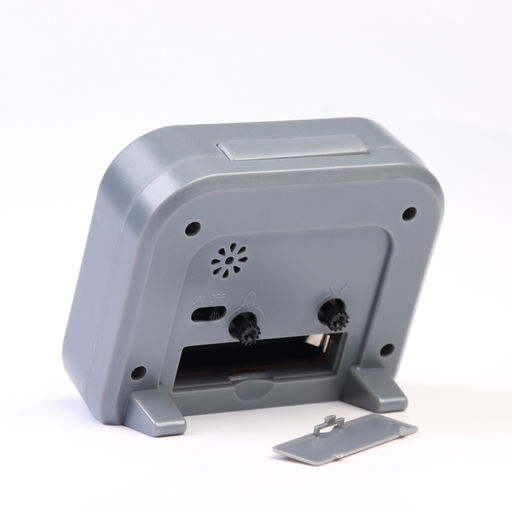 Часы-будильник настольные «Классика», с подсветкой, дискретный ход, 10.5×9.5 см, 1хАА, серые