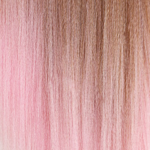 SIM-BRAIDS Канекалон трёхцветный, гофрированный, 65 см, 90 гр, цвет русый/розовый/белый(#FR-37) - Queen fair фото 2